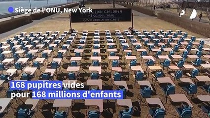 Covid: devant l'ONU, des pupitres vides pour les 168 millions d'enfants sans école depuis un an