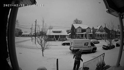 Mailman Makes Snow Angel