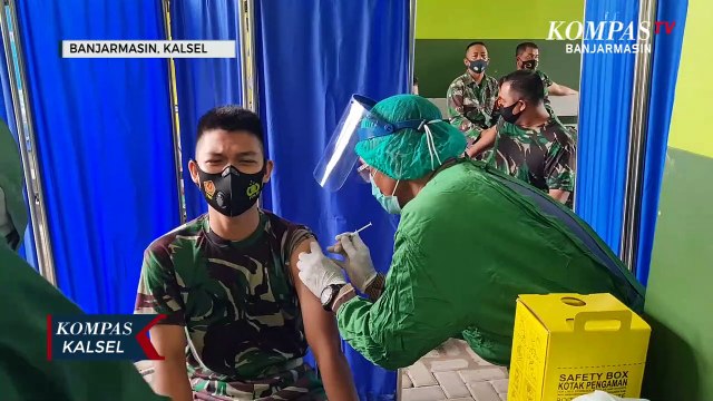 Sukseskan Vaksinasi Covid-19, 142 Anggota Kodim 1007/Banjarmasin Disuntik Vaksin