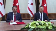 ANKARA - Oktay ve Saner, Türkiye-KKTC 2021 Yılı İktisadi ve Mali İşbirliği Anlaşmasını imzaladı
