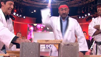 Jean-Luc Reichmann casse des planchettes avec Cyril Hanouna et Chuck Norris dans TPMP