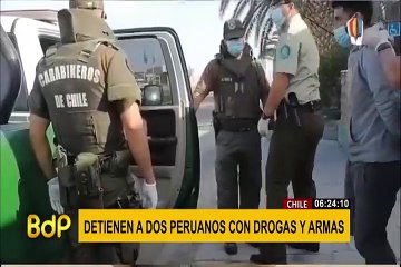 Chile: detienen a dos peruanos intentando ingresar con droga y armas
