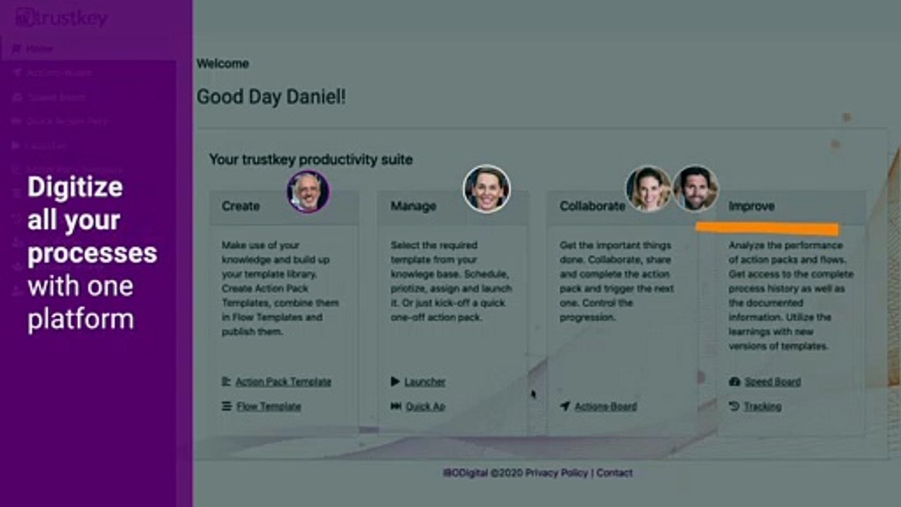 Productive and safe cloud-based collaboration through interactive digital templates by trustkey