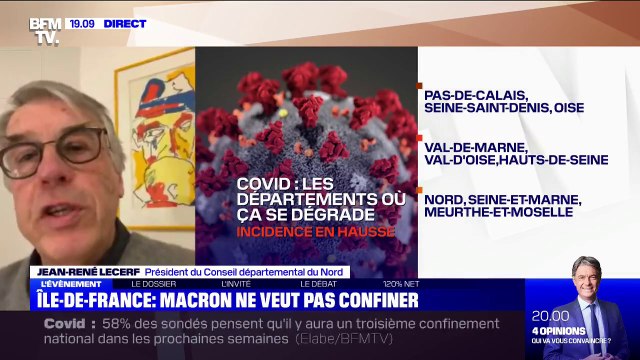 Jean-René Lecerf, président du conseil départemental du Nord: Dans le département du Nord, un confinement global n'aurait pas de sens