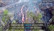 Drone mostra imagens fantásticas da lava do vulcão Kilauea, no Havaí