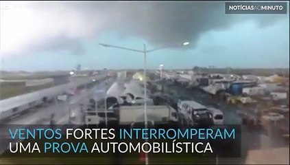 Tornado atingiu o Uruguai durante competição automobilística