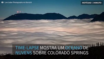 Time-lapse mostra oceano de nuvens sobre Colorado Springs