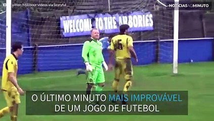 O minuto mais louco de uma partida de futebol