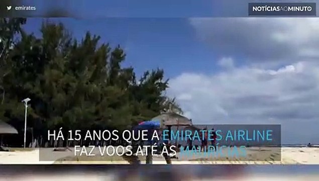 Artista cria escultura do avião da Emirates em areia