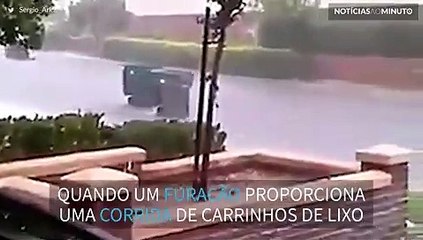 Uma corrida alucinante de... carrinhos de lixo