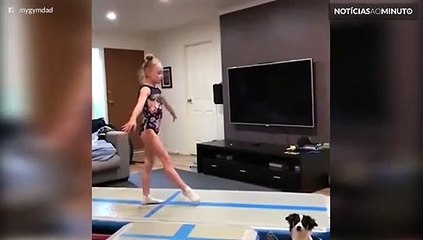 Hilário: Pai imita salto de ballet da filha