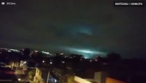 Luzes misteriosas no céu do México durante terremoto