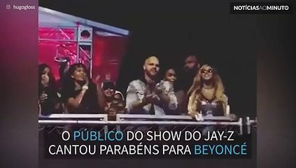 Fãs cantam parabéns para Beyoncé durante show de Jay-Z
