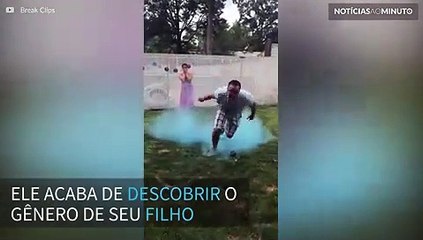 Homem descobre o gênero de seu filho e tem reação hilária