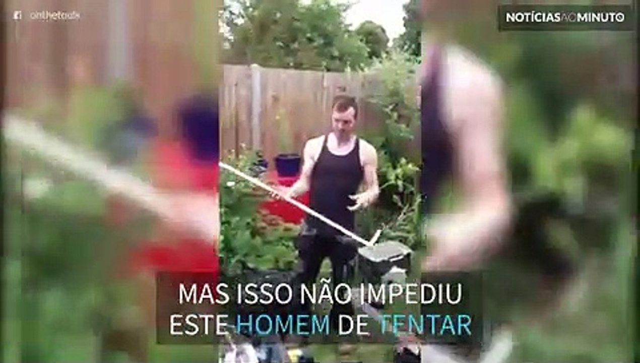 Hilário: homem tenta quebrar tábuas com a cabeça!