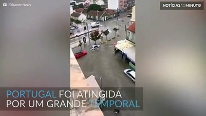 Temporal deixa Lisboa debaixo d'água