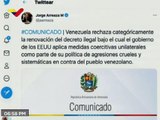 Comunicado | Venezuela rechaza categóricamente la renovación del decreto ilegal bajo el cual el Gobierno de EE.UU. aplica medidas coercitivas unilaterales como parte de su política