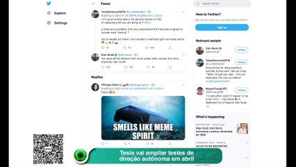 Tesla vai ampliar testes de direção autônoma em abril