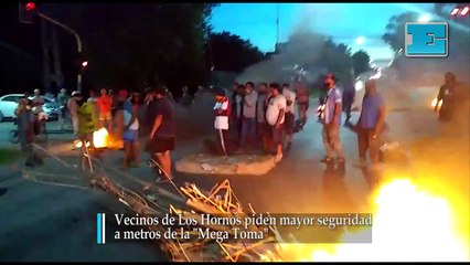 Vecinos de Los Hornos piden mayor seguridad a metros de la "Mega Toma"