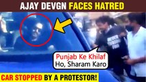 Ajay Devgn's Car BLOCKED By A Protestor | SLAMS Ajay For Not Supporting Farmers | Gets Arrested