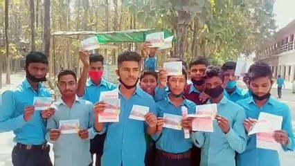 निधि समर्पण अभियान में उत्साहित दिखे कालेज के बच्चे