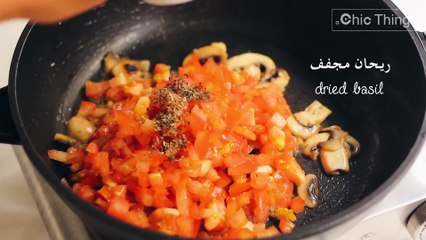 مكرونة بالصوص الوردي
