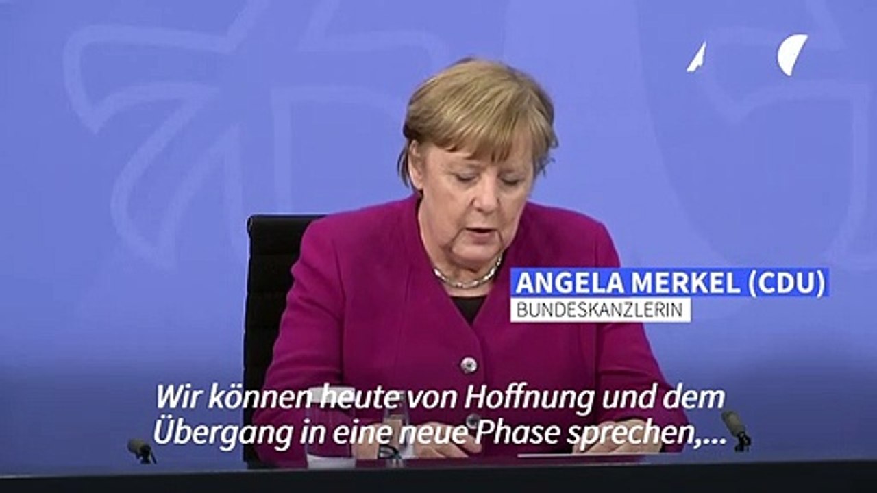 Merkel zur Corona-Lage: "Wir können heute von Hoffnung sprechen"