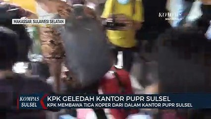 KPK Membawa Tiga Koper Dari Dalam Kantor PUPR Sulsel