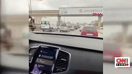 D-100 Karayolu'nda "zıplayan araç" şaşkınlığı