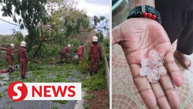 Changlun, Bukit Kayu Hitam hit by hailstorm, reports of damaged roofing, uprooted trees