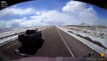 Pick-up truck tries to brake check Semi and gets pulled over 2021.02.27 — I-80, WY