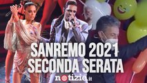 Sanremo 2021, seconda serata: Achille Lauro diventa Mina, Elodie è Beyoncé e le altre esibizioni