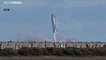 نموذج من صاروخ سبيس إكس الفضائي ينفجر على الأرض بعد دقائق من هبوطه