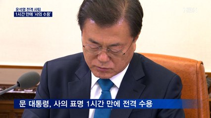 윤석열 사의 1시간 만에 수용…신현수 민정수석도 교체