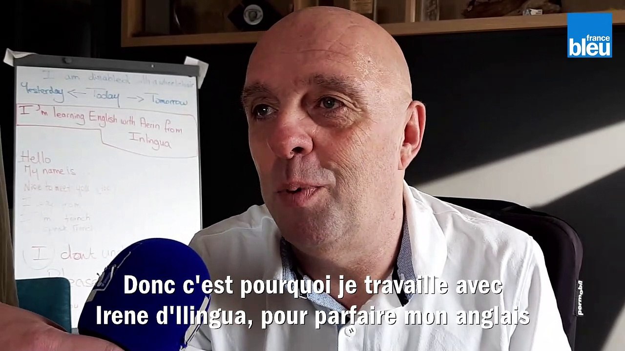 Philippe Croizon prend des cours d'anglais en attendant de partir dans l'espace