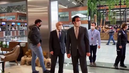 İSTANBUL - Sabiha Gökçen Havalimanı'ndaki kafe ve restoranlarda kovid-19 denetimleri