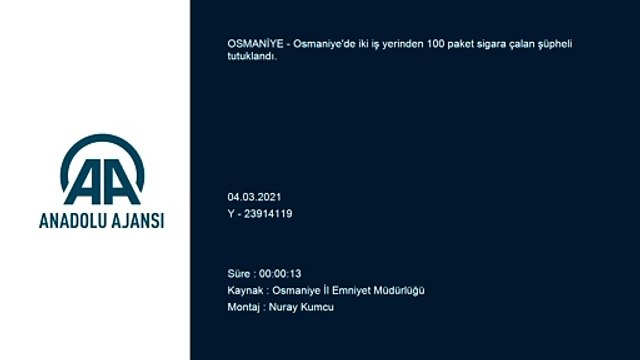 OSMANİYE - Güvenlik kamerası kaydından teşhis edilerek yakalanan hırsızlık zanlısı tutuklandı