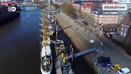 #dailydrone: conheça o passeio Schlachte em Bremen