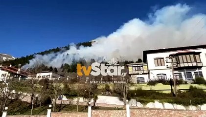 Μεγάλη πυρκαγιά στο Καρπενήσι - Απειλείται ξενοδοχείο