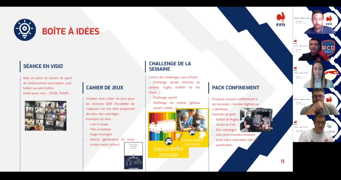 Le rugby à la maison (rugby amateur, webinaire n°1)