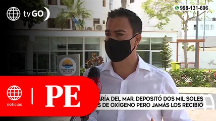 Alcalde de Santa María depositó 2000 soles a cambio de oxígeno pero no los recibió | Primera Edición
