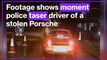 Dramatic dashcam footage shows moment police Taser driver of a stolen Porsche after a high-speed chase through Birmingham