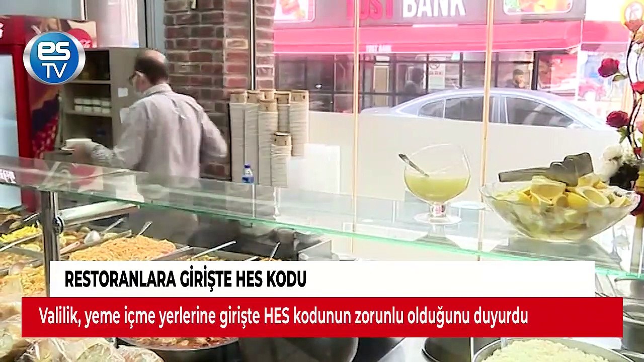 Restoranlara girişte HES kodu