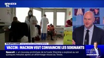 Covid-19: Emmanuel Macron veut convaincre les soignants de se faire vacciner