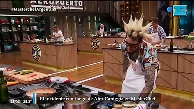 El incidente con fuego de Alex Caniggia en MasterChef