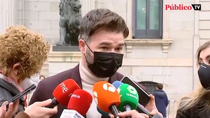 Rufián cree que el PSOE "vive en una fantasía" por bloquear la comparecencia del rey en el Congreso
