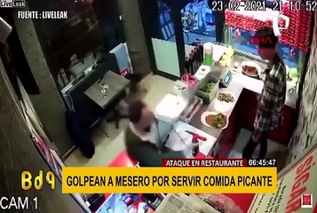 Sujeto golpea a mesero porque la comida estaba muy picante