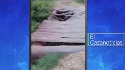 El Cazanoticias: mal estado de un puente en Pivijay, Magdalena
