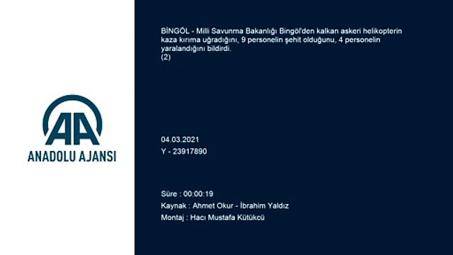 BİNGÖL - Bingöl'den kalkan askeri helikopterin düşmesi - 9 personel şehit, 4 personel yaralı (2)