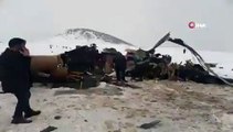 Tatvan'da 10 askerin şehit olduğu helikopter görüntülendi